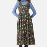Forest Owl Sleeveless Midi Dress