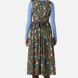Forest Owl Sleeveless Midi Dress