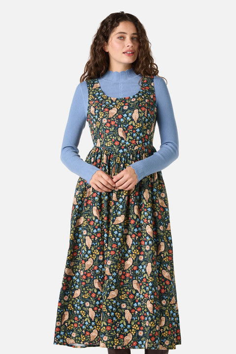 Forest Owl Midi Dress