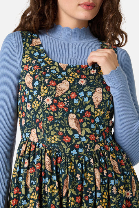 Forest Owl Midi Dress