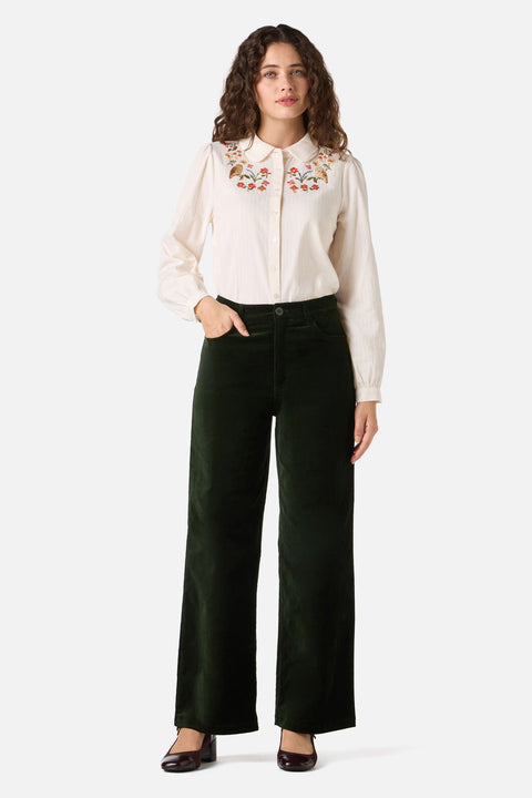Owl Embroidered Blouse