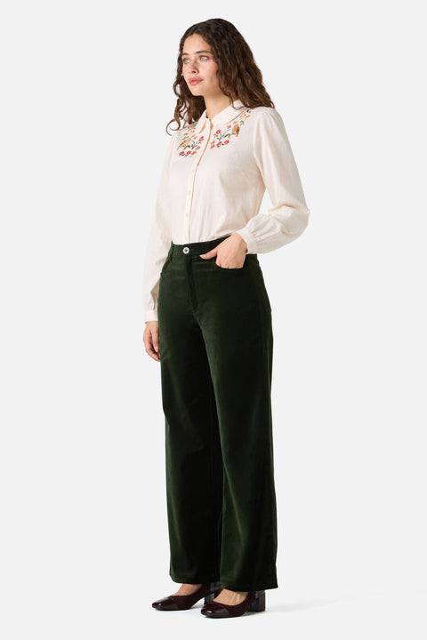 Owl Embroidered Blouse