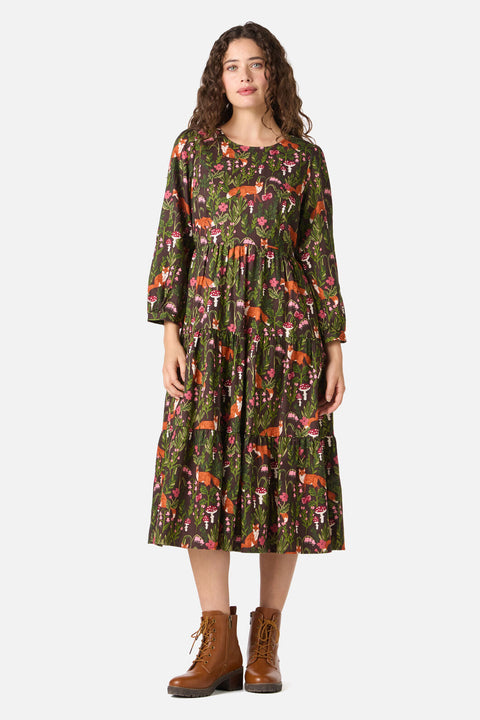 Fancy Foxes Midi Dress