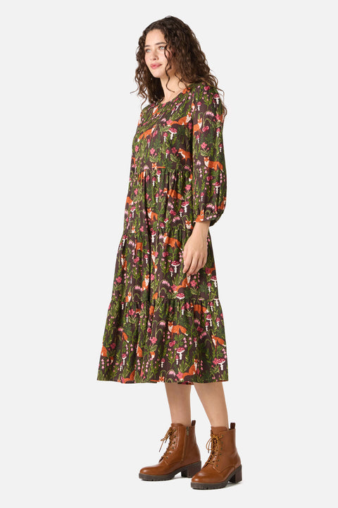 Fancy Foxes Midi Dress