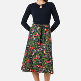Fancy Foxes Midi Skirt