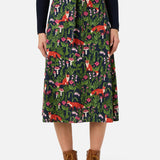 Fancy Foxes Midi Skirt
