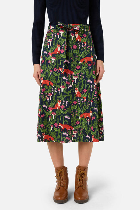 Fancy Foxes Midi Skirt