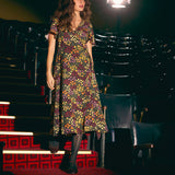 Iris Ditsy Wrap Midi Dress