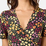 Iris Ditsy Wrap Midi Dress
