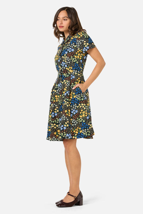 Iris Ditsy Tea Dress