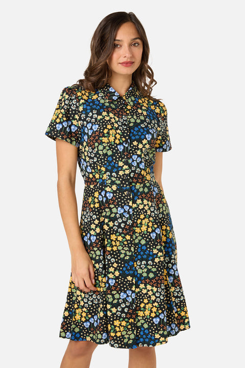 Iris Ditsy Tea Dress