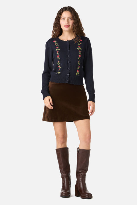 Roses Embroidered Cardigan