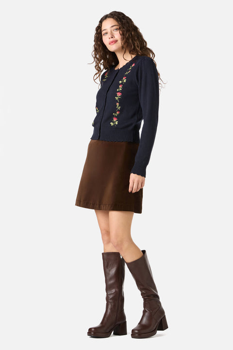 Roses Embroidered Cardigan