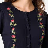 Roses Embroidered Cardigan