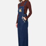 Quokka Embroidered Denim Overalls