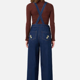 Quokka Embroidered Denim Overalls