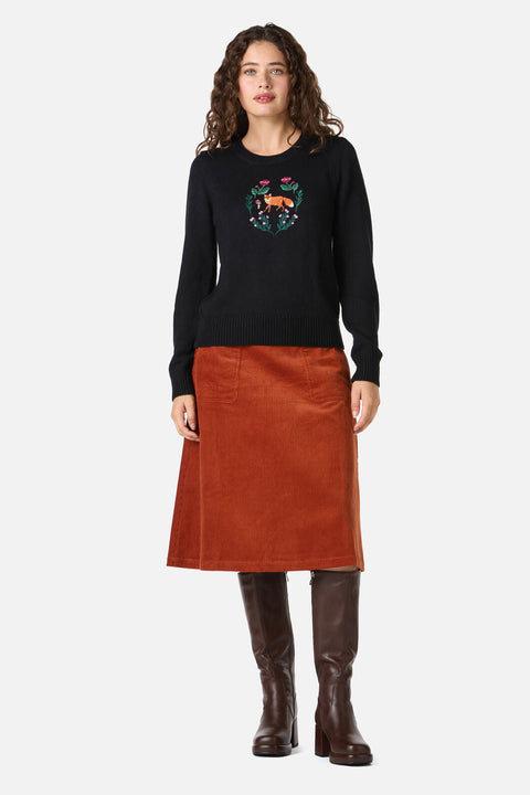 Fox Embroidered Jumper