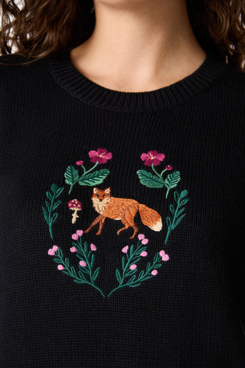 Fox Embroidered Jumper