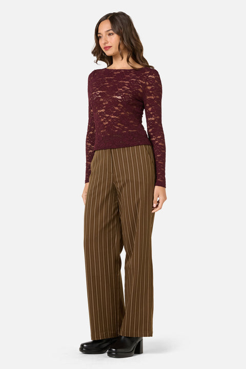 Suzie Long Sleeve Sheer Lace Top