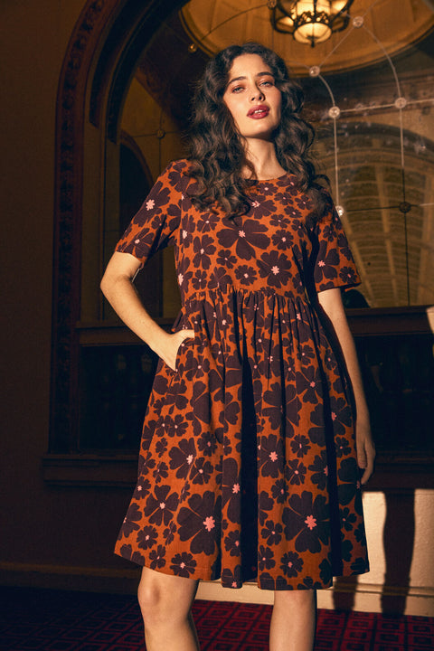 Donna Flower Corduroy Smock Dress – ModCloth