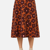 Donna Flower Corduroy Skirt
