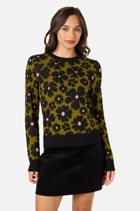 Donna Flower Knit Jumper