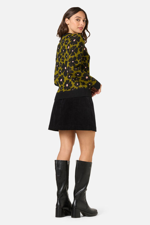Donna Flower Knit Jumper