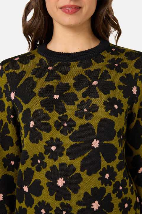 Donna Flower Knit Jumper
