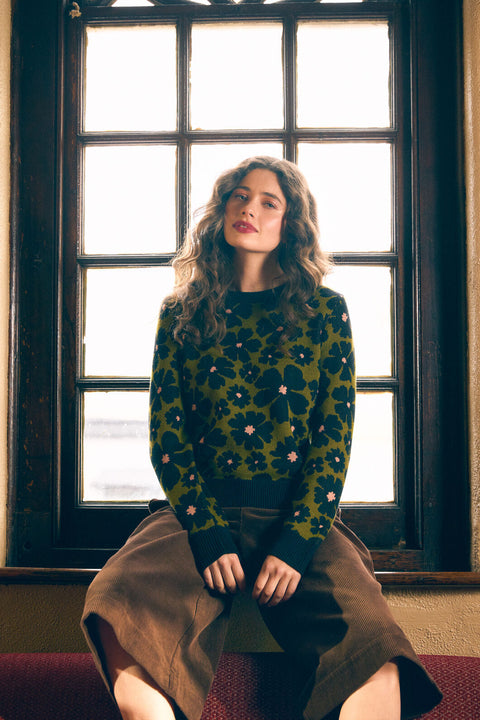 Donna Flower Knit Jumper