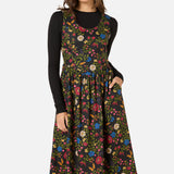 Joelle Folk Floral Sleeveless Midi Dress