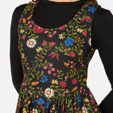 Joelle Folk Floral Sleeveless Midi Dress