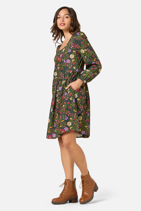 Joelle Folk Floral Mini Dress