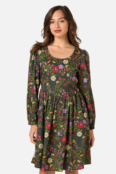 Joelle Folk Floral Mini Dress