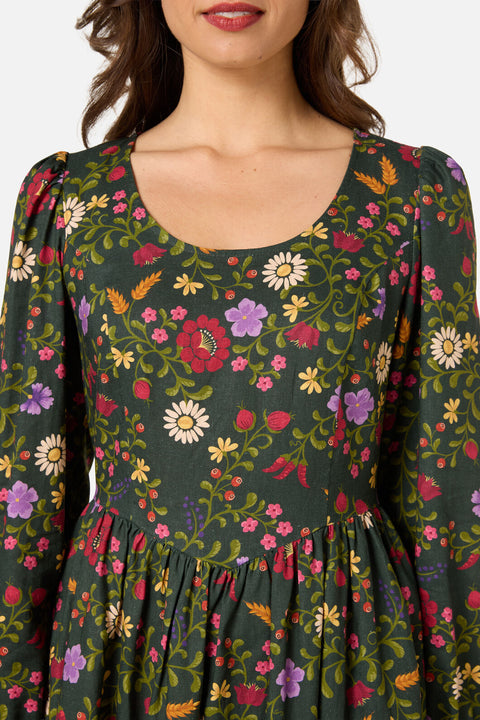 Joelle Folk Floral Mini Dress