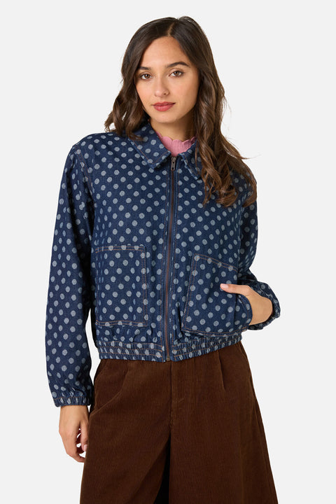 Polka Spot Denim Jacket