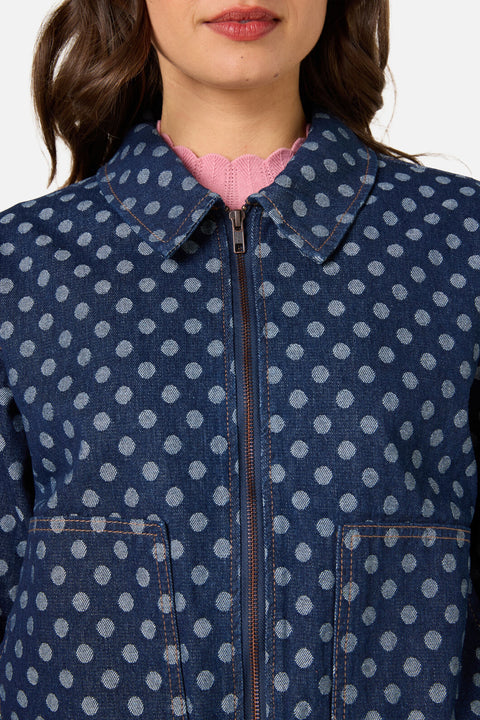 Polka Spot Denim Jacket