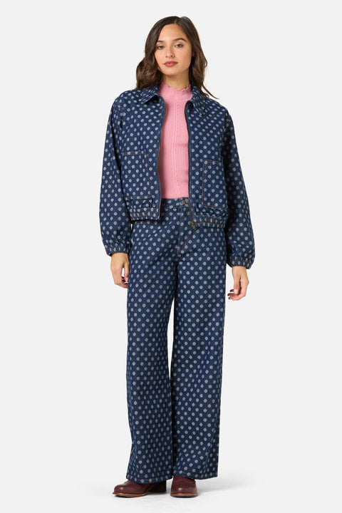 Polka Spot Denim Jacket