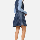Polka Spot Denim Pinny Dress