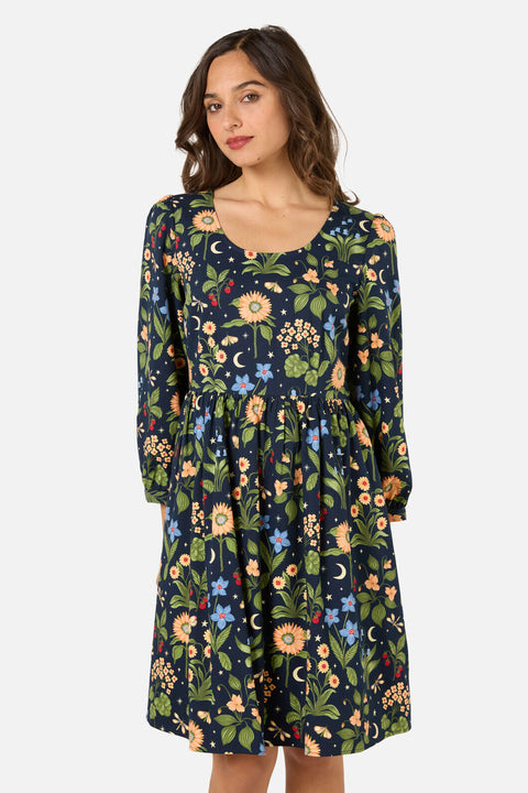 Midnight Garden Smock Dress