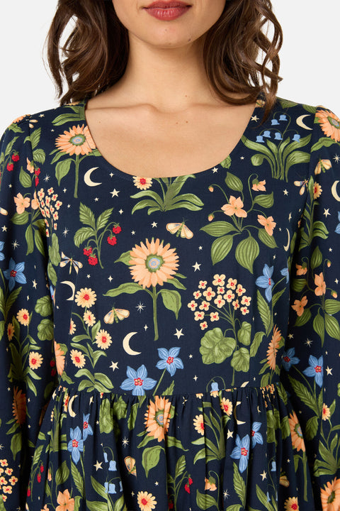 Midnight Garden Smock Dress