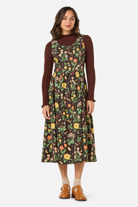 Midnight Garden Midi Dress
