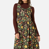 Midnight Garden Sleeveless Midi Dress