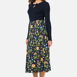 Midnight Garden Midi Skirt
