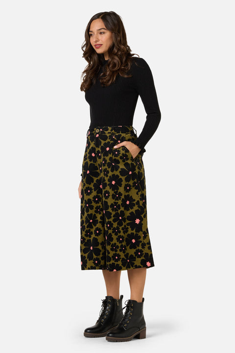 Donna Flower Corduroy Culotte