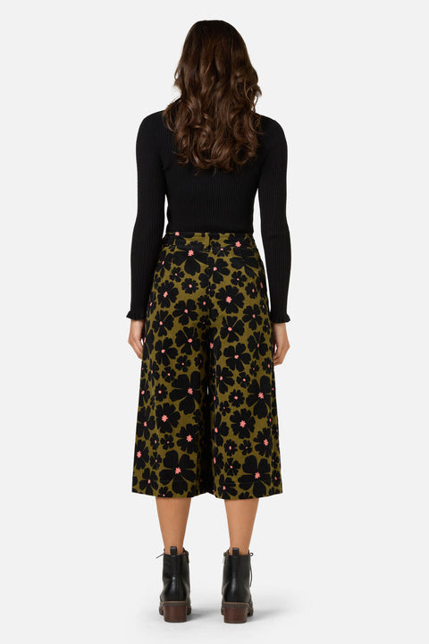 Donna Flower Corduroy Culotte
