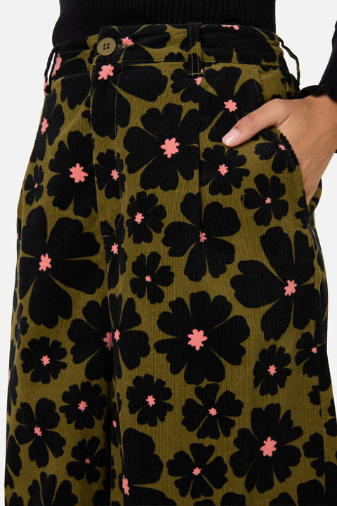 Donna Flower Corduroy Culotte