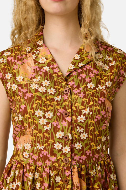 Kangaroo & Flora Shirt Dress