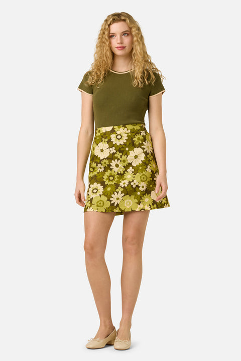 Twiggy Floral Mini Skirt