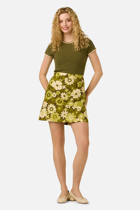 Twiggy Floral Mini Skirt