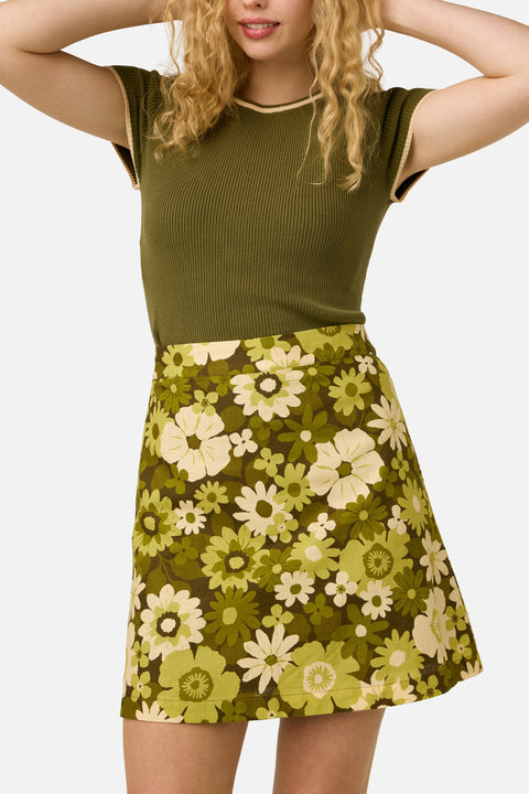 Twiggy Floral Mini Skirt